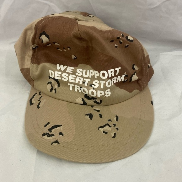 Vintage 90’s Desert Storm Gulf War Camouflage Snapback Hat Cap - Picture 1 of 9